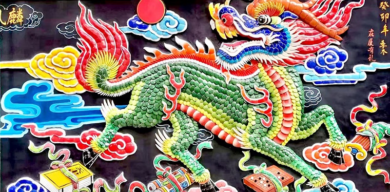 中国古建筑“剪瓷雕”非遗项目传承人一一王国强“剪瓷雕”独秀及其作品欣赏