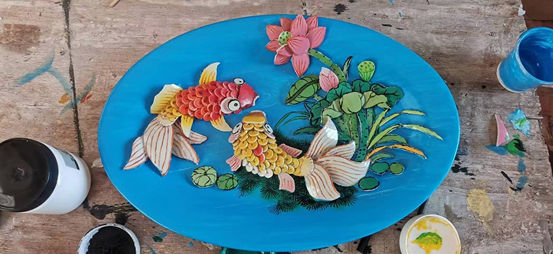 中国古建筑“剪瓷雕”非遗项目传承人一一王国强“剪瓷雕”独秀及其作品欣赏