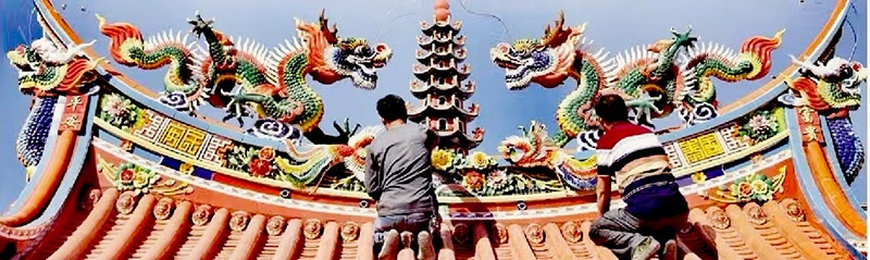 中国古建筑“剪瓷雕”非遗项目传承人一一王国强“剪瓷雕”独秀及其作品欣赏